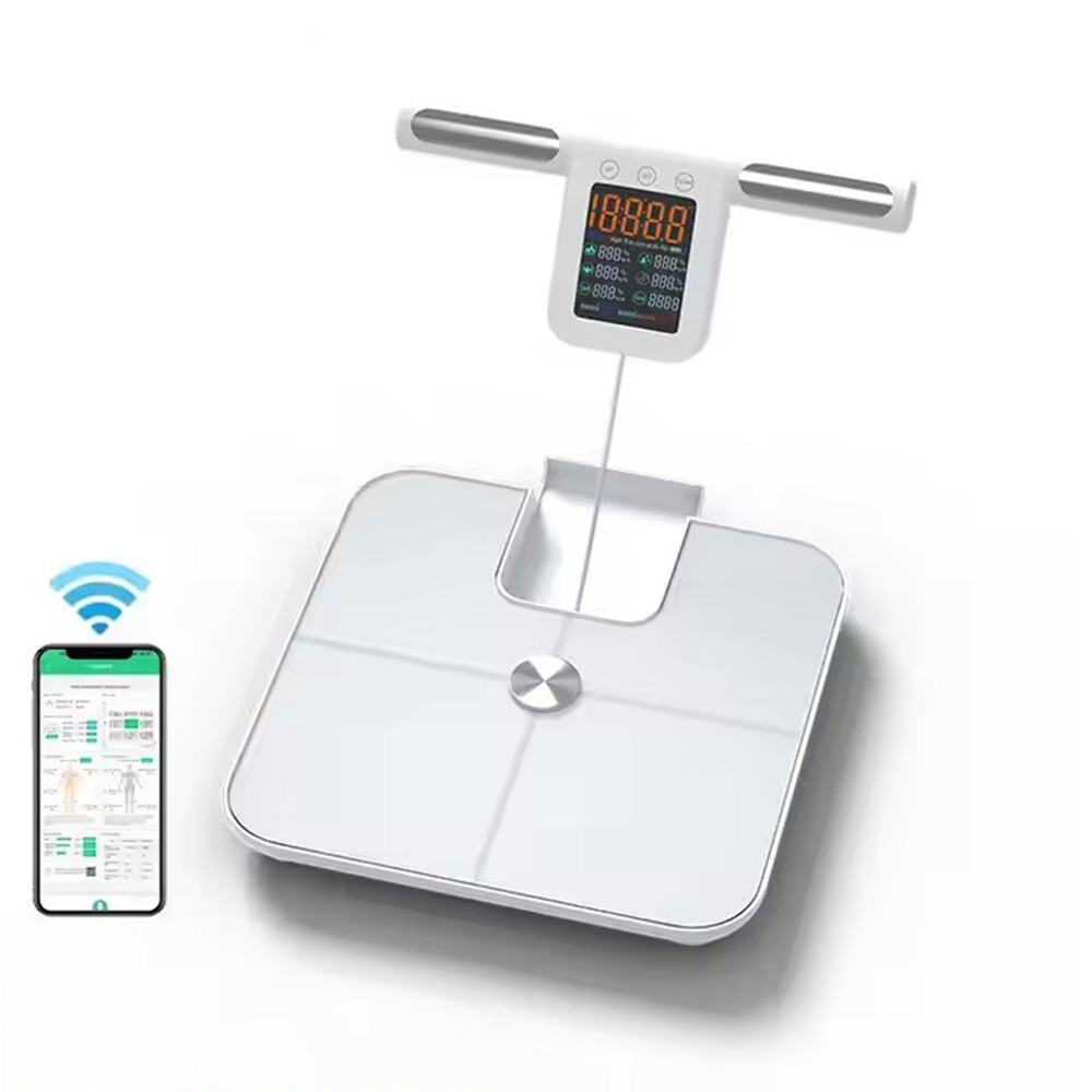 Body Fat Scale Smart - ハンドル付きのスマート体脂肪計,デジタル体重計,24の正確な生物学的分析装置
