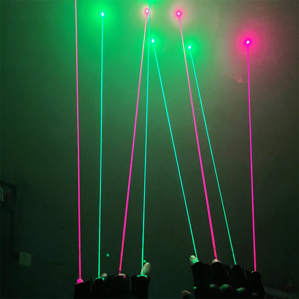 Led Gloves Music - Magicool RG 4 レーザー手袋メガネペア点滅ダンス Led パーティーライト