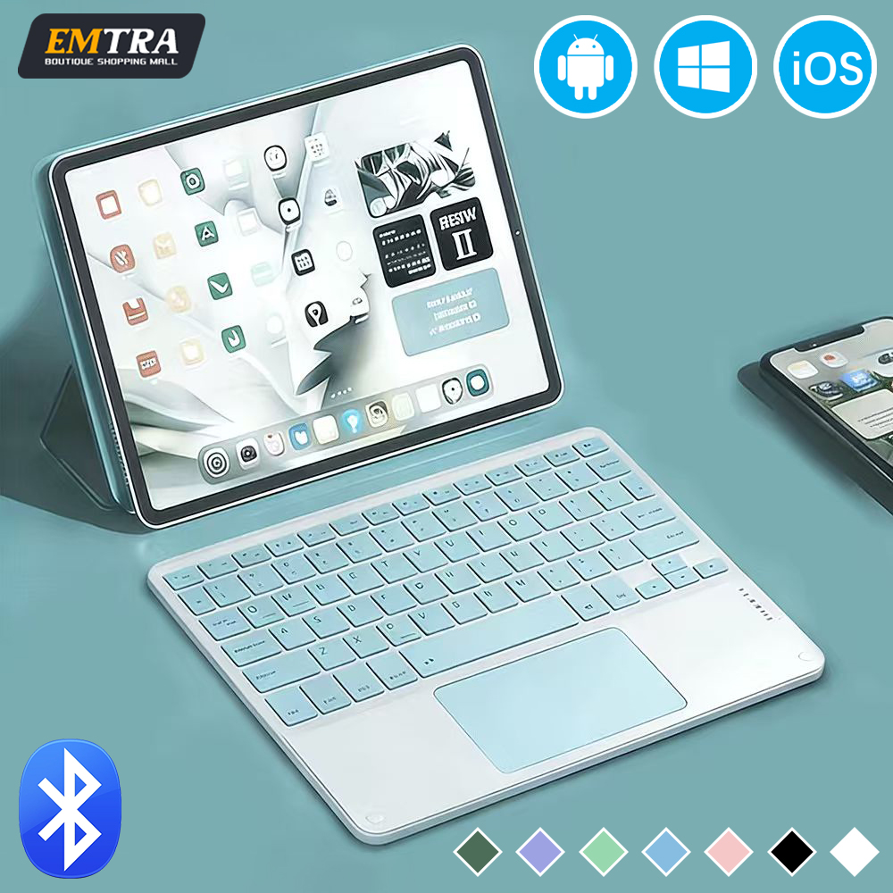Wireless Keyboard Mini - EMTRAユニバーサルBluetoothキーボード iPad Air Pro Mini用 ワイヤレス充電式タッチジェスチャーキーボード