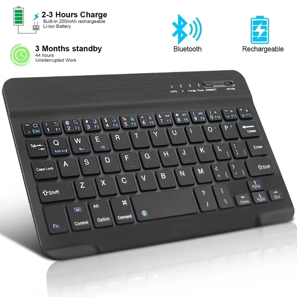 Wireless Keyboard Mini - iPad第10世代、iPad Pro 13/12/11/10/9/8/7インチ、iPad Air 13、11インチiPad Mini、Samsung、Xiaomiタブレット対応Bluetoothキーボード