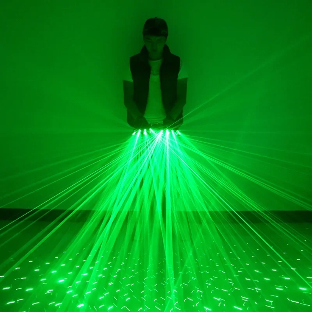 Led Gloves Music - グリーンレーザーグローブレーザーフラッシュフィンガードレスアップLEDロボットスーツ光るドレスバーパーティー音楽祭ライブ雰囲気小道具