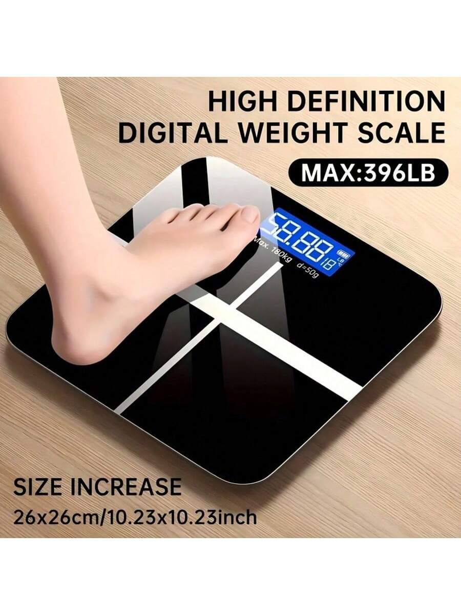 Body Fat Scale Smart - スマート多機能体脂肪＆体重計、強化ガラス製ワイドプラットフォーム、390ポンド対応 家庭用、フィットネス用、アウトドア用。