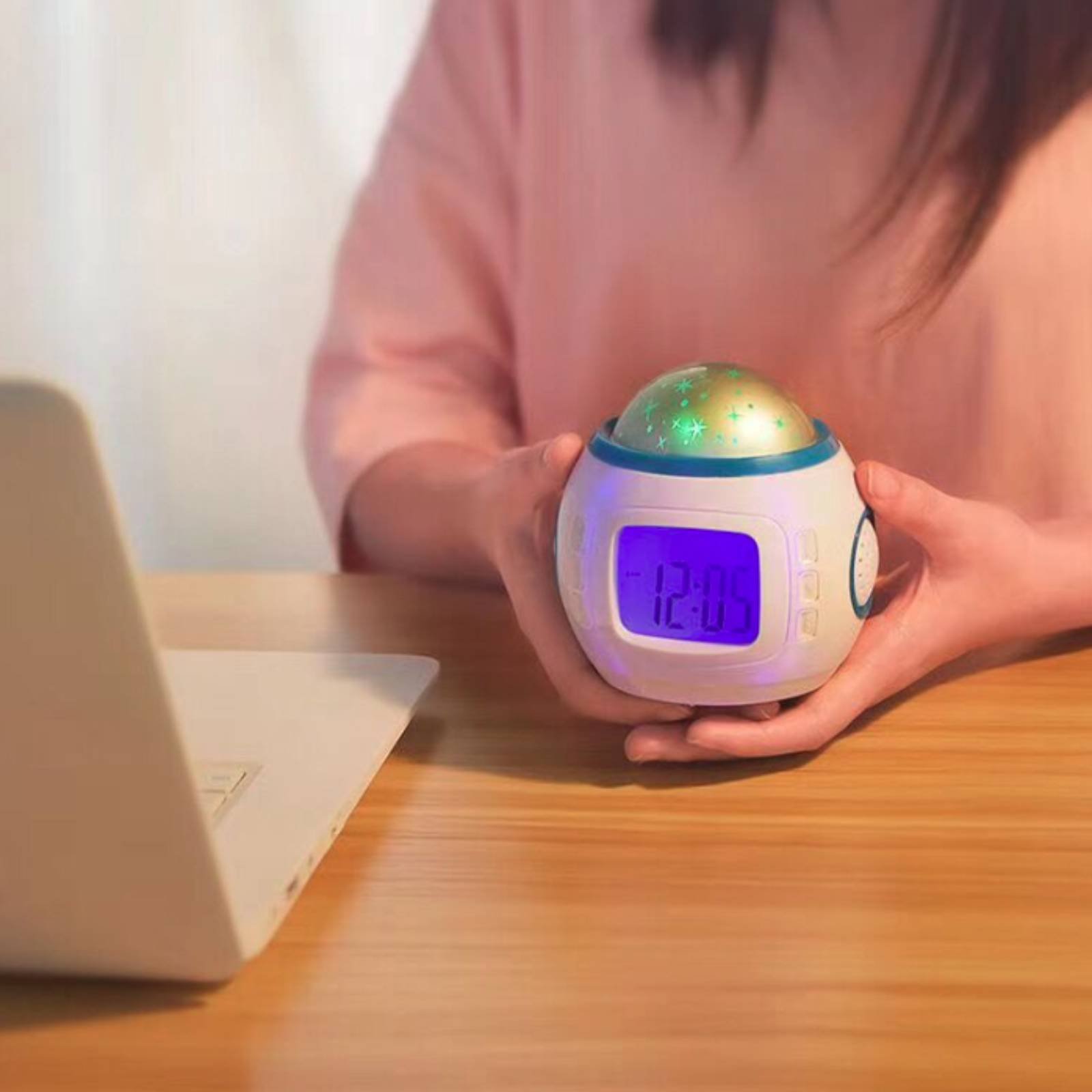 Electronics And Gadgets G - 天体光投影表示アラーム時計 カラフルなライト 天体光投影表示時計 電子ガジェット 睡眠補助具