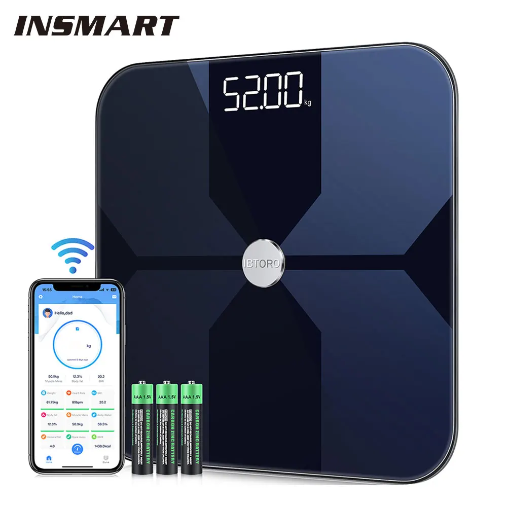 Body Fat Scale Smart - 体脂肪計 Wifi ホーム精密インテリジェント電子脂肪測定 Bluetooth WIFI 接続スマート浴室体重計