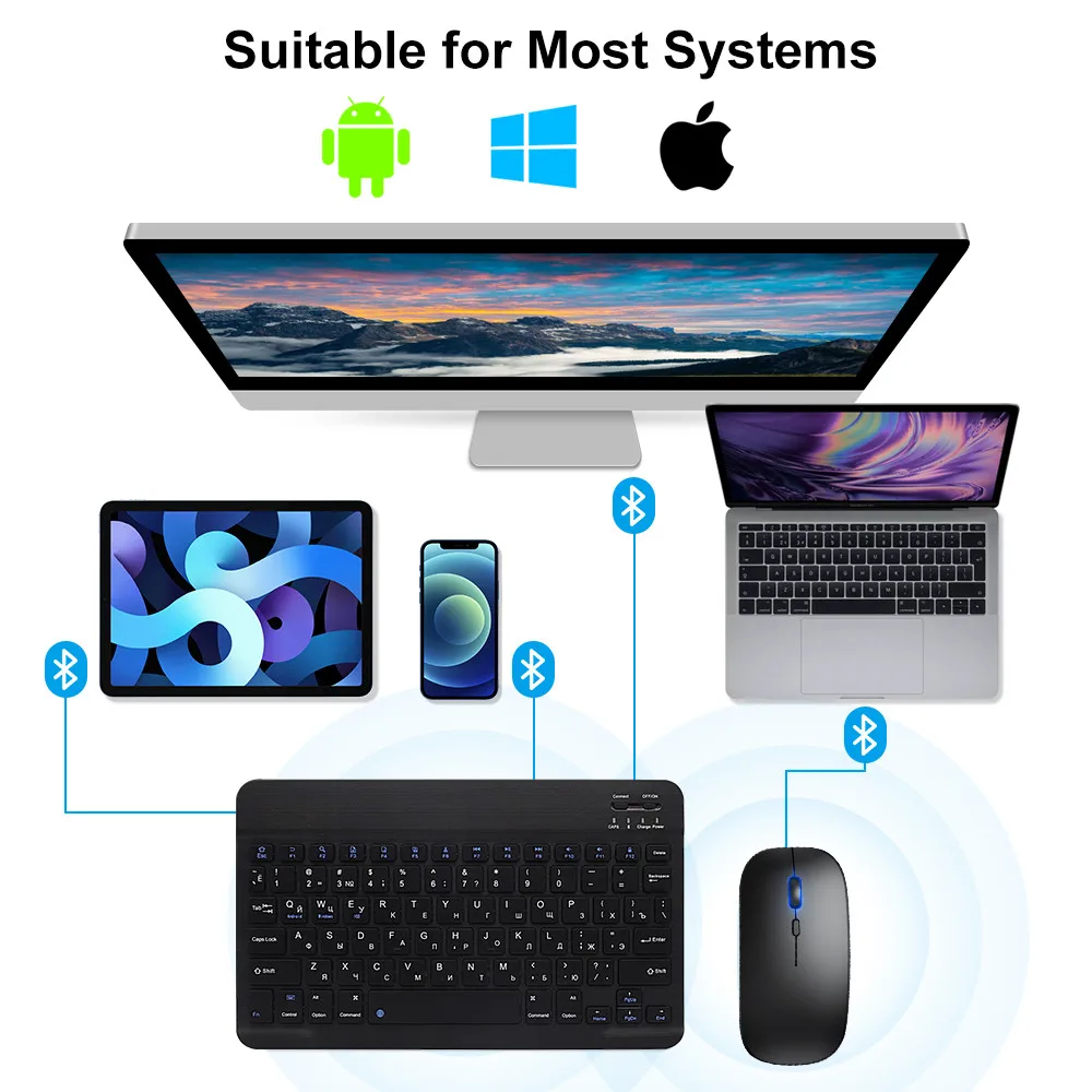 新しい 2025 Bluetooth ワイヤレスキーボードマ - Wireless Keyboard Mini のレビューと価格