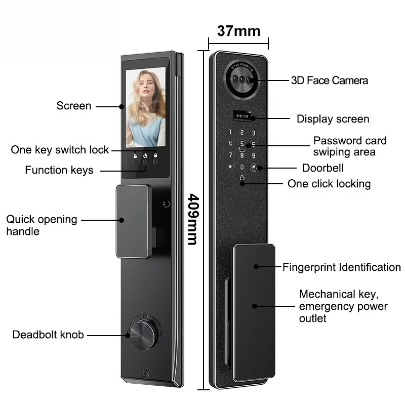 Tuya WiFi スマートドアロック、家庭用生体認証指紋ロ - Electronics & Gadgets Icon のレビューと価格