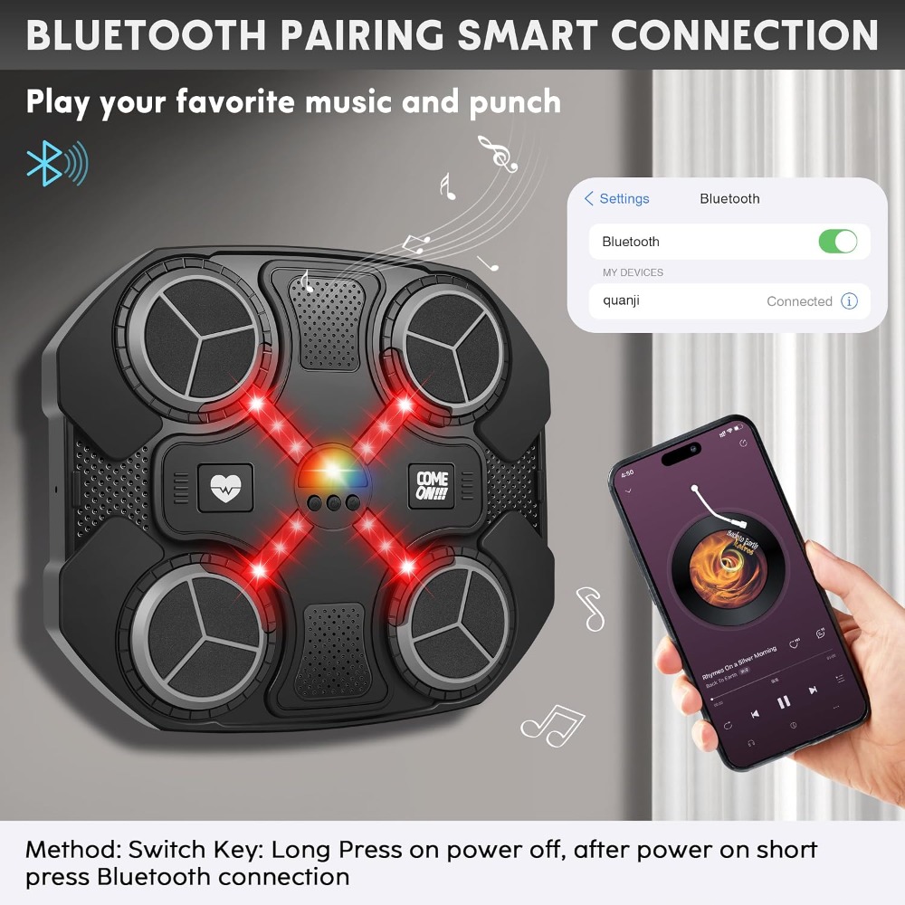Bluetooth搭載スマートミュージックボクシングマシン、 - Led Gloves Music のレビューと価格