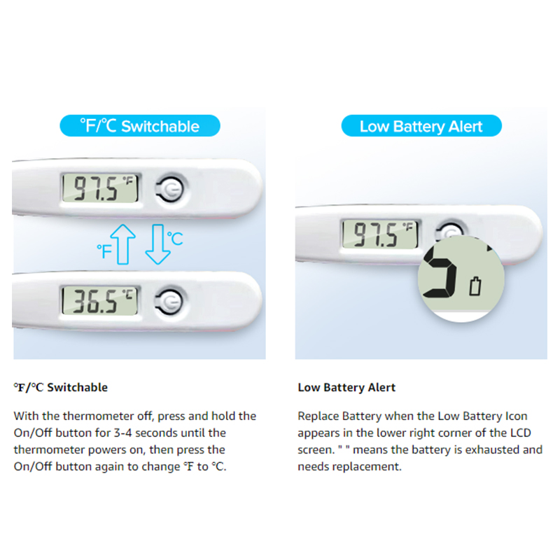 デジタルLCD口腔温度計,電子臨床温度計,温度測定,子供,赤 - Gadgets For Electronics のレビューと価格