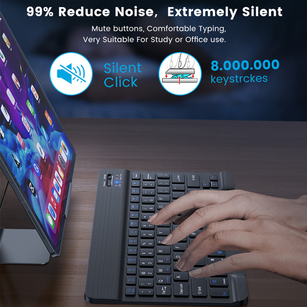 10 インチワイヤレス Bluetooth ミニキーボード  - Wireless Keyboard Mini のレビューと価格