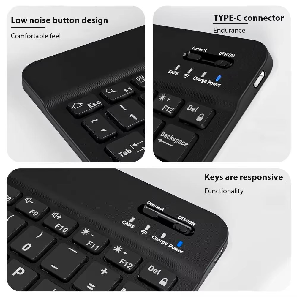 Bluetooth ワイヤレスキーボード携帯電話タブレットキ - Wireless Keyboard Mini のレビューと価格