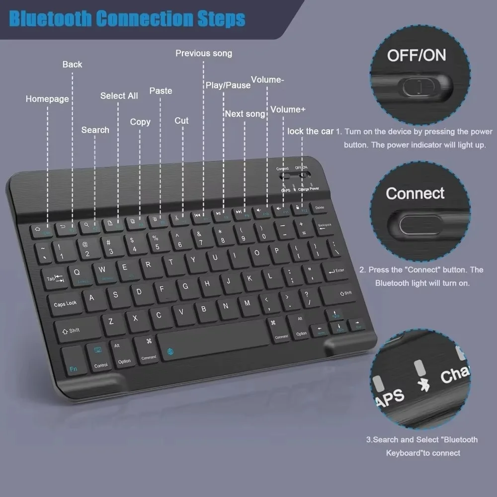 iPad第10世代、iPad Pro 13/12/11/10 - Wireless Keyboard Mini のレビューと価格