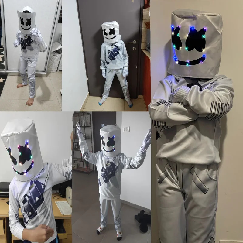 l2025l 新しいコスプレハロウィンマシュマロ DJ LE - Led Gloves Music のレビューと価格