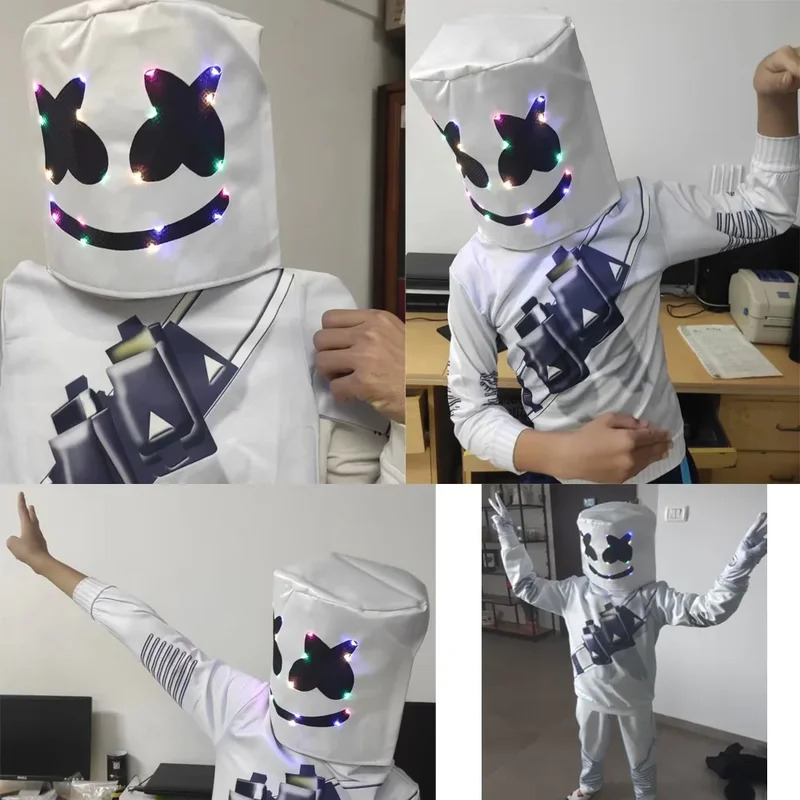 l2025l 新しいコスプレハロウィンマシュマロ DJ LE - Led Gloves Music のレビューと価格