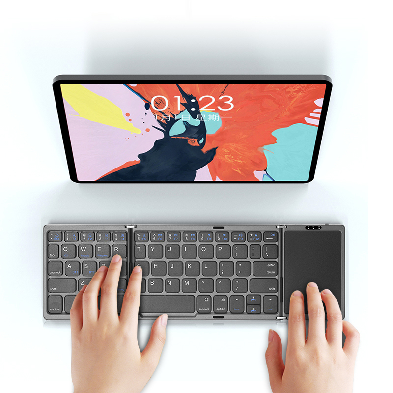 韓国語英語ミニポータブル折りたたみキーボードワイヤレス Bl - Wireless Keyboard Mini のレビューと価格